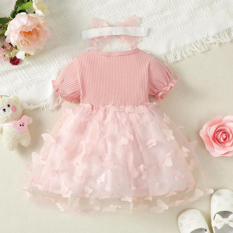 Vestido Infantil Malha Borboleta