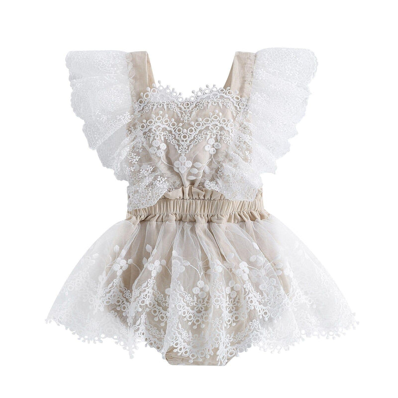 Romper Infantil Feminino Renda Delicado