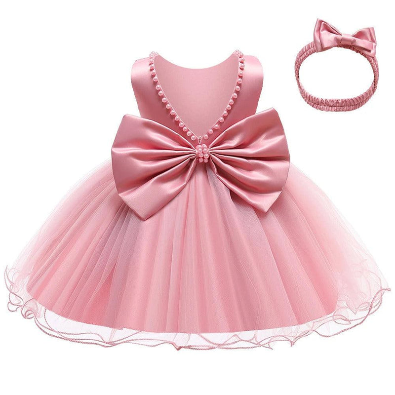 Vestido Infantil Princesa Laço + Faixa