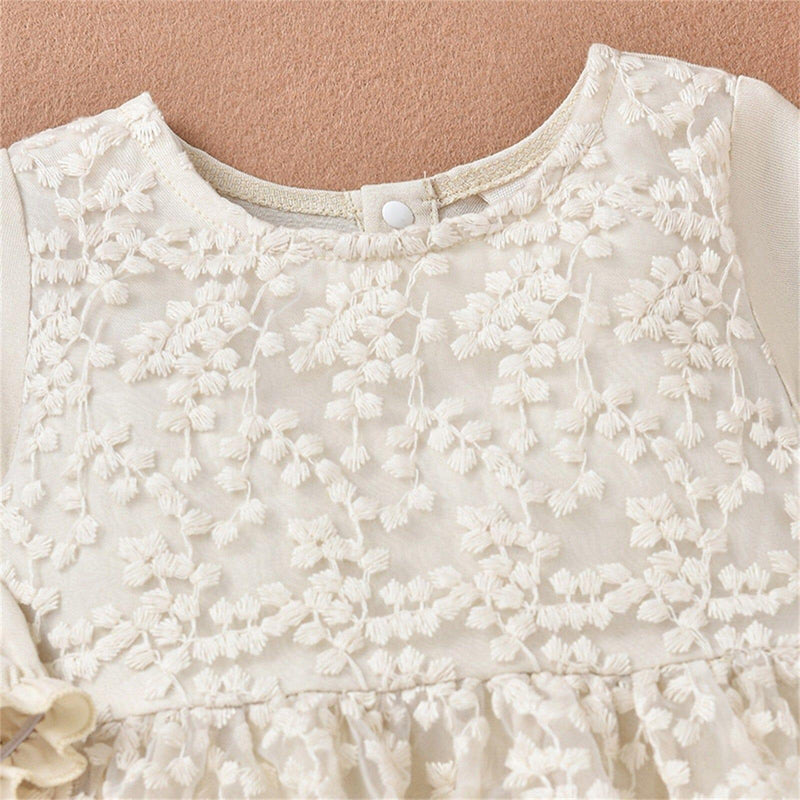 Romper Infantil  Manga Renda Floral