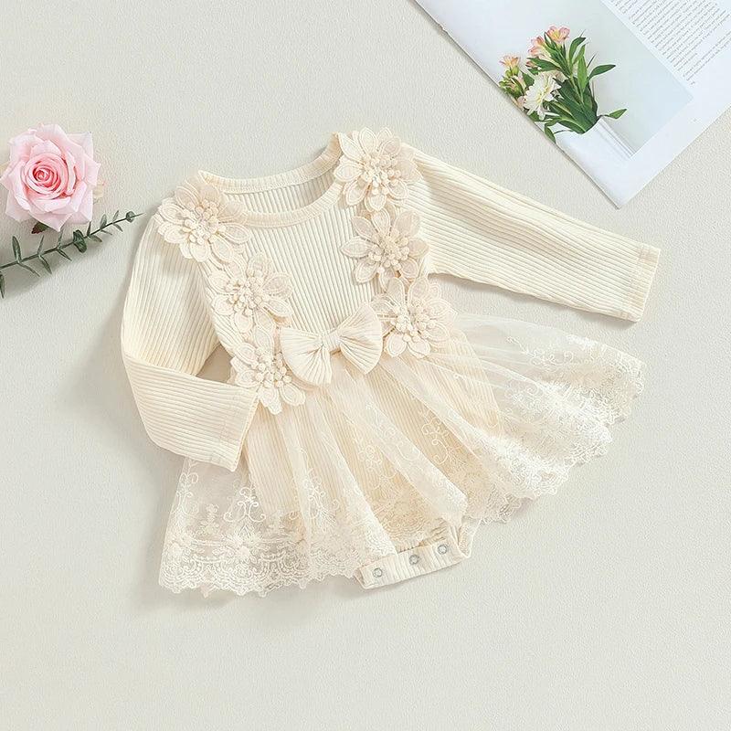 Romper Infantil Feminino Flores e Lacinhos