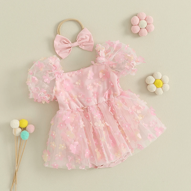 Romper Infantil Florzinha + Laçinho