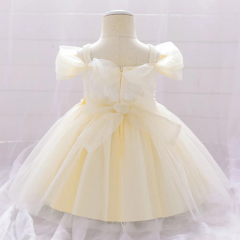 Vestido Infantil  Pétalas Tule