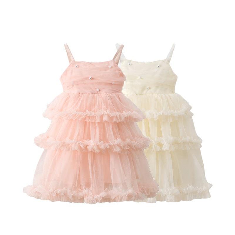 Vestido Infantil Pérola e Camadas