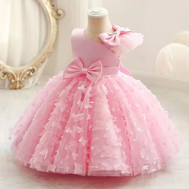 Vestido Infantil Luxo Borboletas