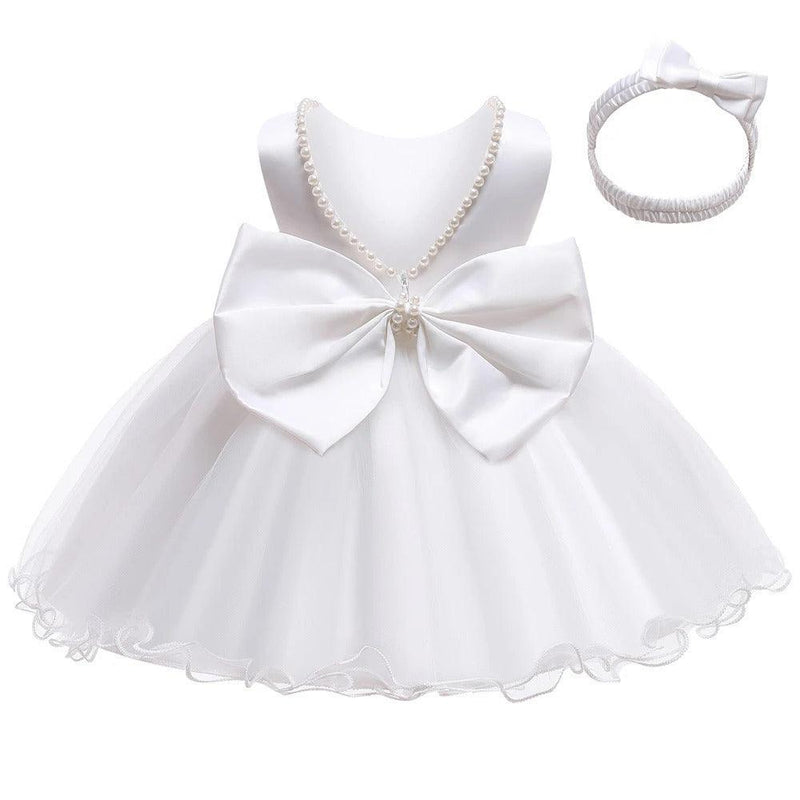 Vestido Infantil Princesa Laço + Faixa