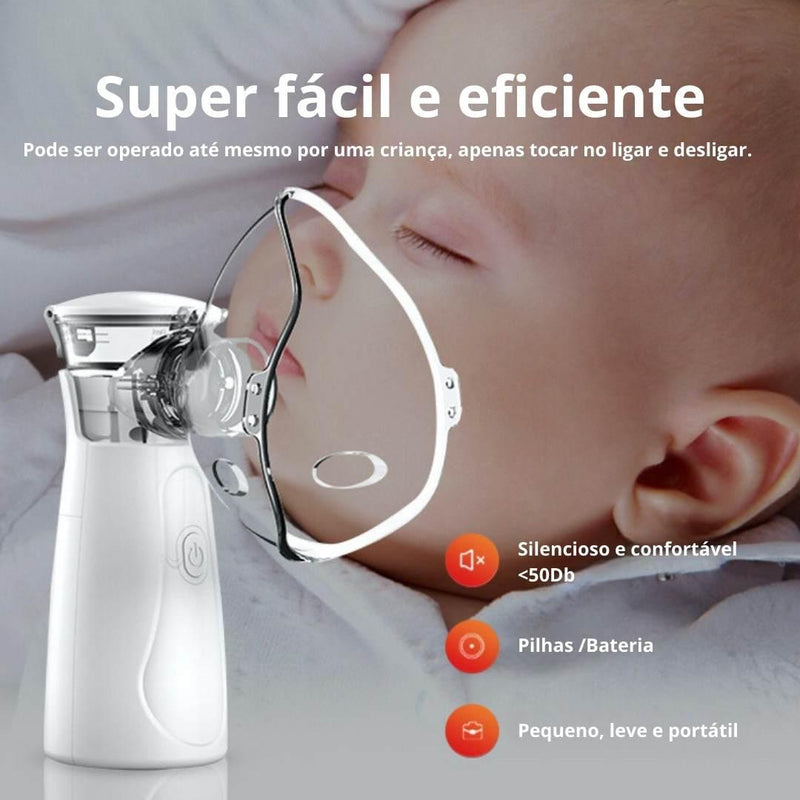 Inalador Nebulizador Bibia® ­- Portátil e Ultra Silencioso