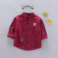 Camisa Infantil Masculina Xadrez Ursinho