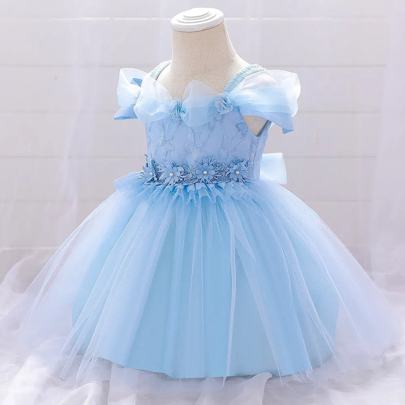 Vestido Infantil  Pétalas Tule