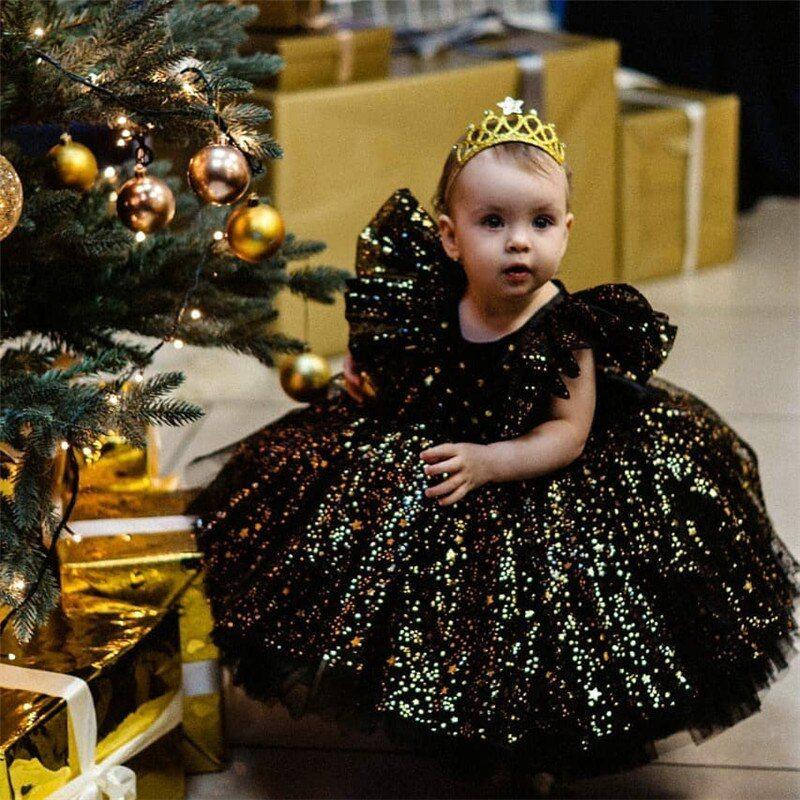 Vestido Infantil de Festa  Estrelinhas e Laço