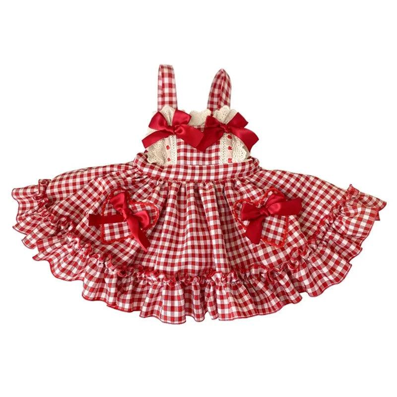 Vestido Infantil Junino Xadrez Vermelho