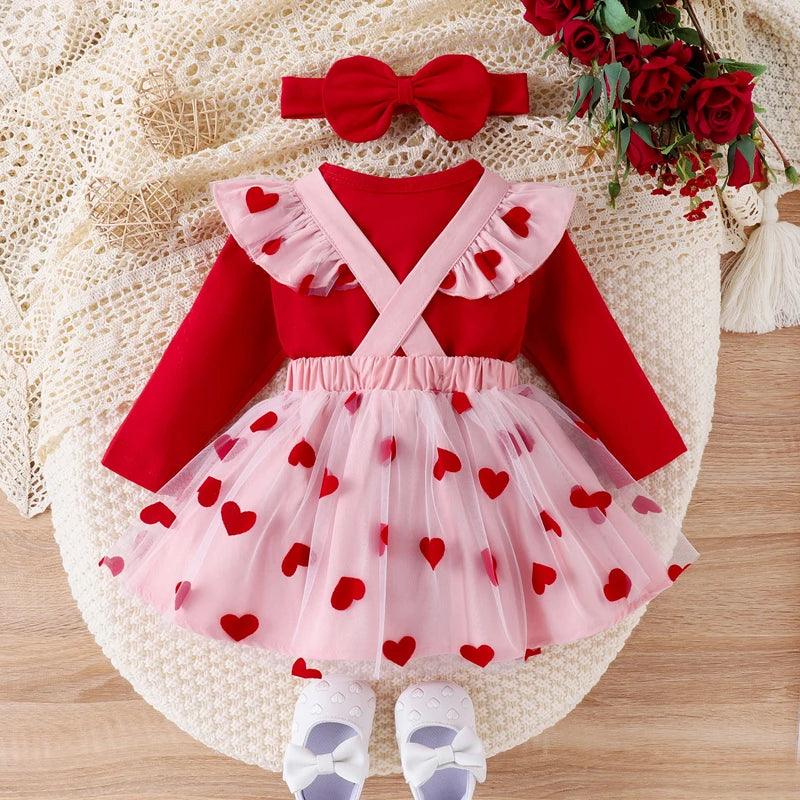 Conjunto Infantil Feminino Ursinho Coração