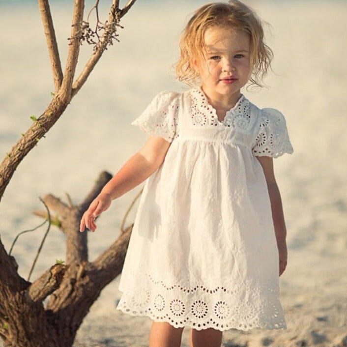 Vestido Infantil Branco Lese