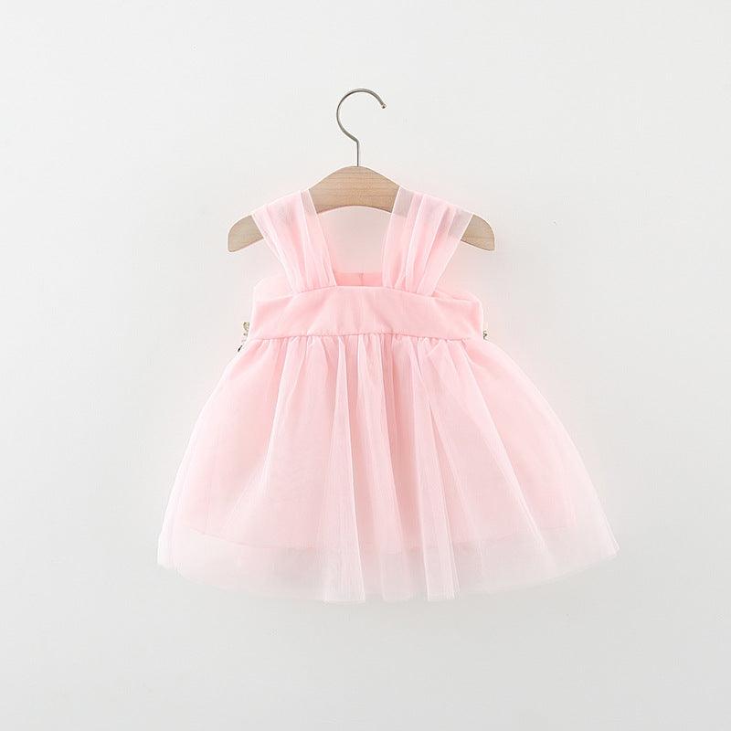 Vestido Infantil Florzinhas Tule