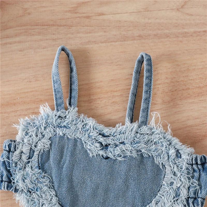 Conjunto Infantil Jeans Coração