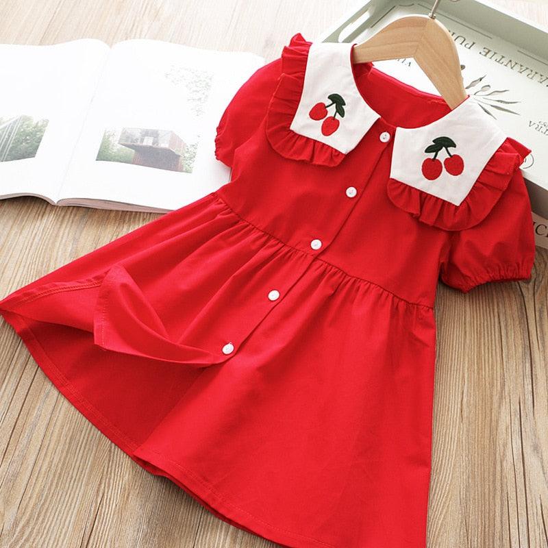 Vestido  Infantil Golinha Cereja