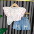 Conjunto Infantil Shorts e Blusa Poá