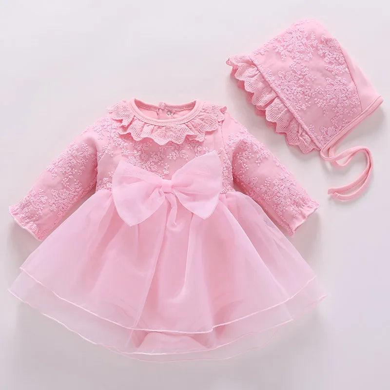 Vestido Infantil Batizado Feminino 3 Peças