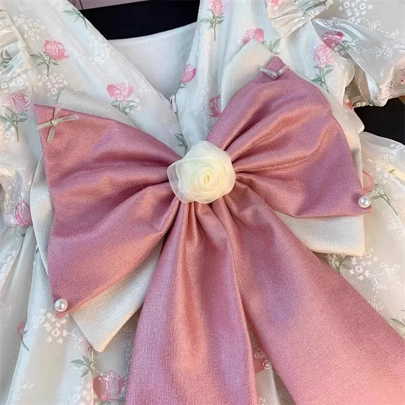 Vestido Infantil  Princesa Laço