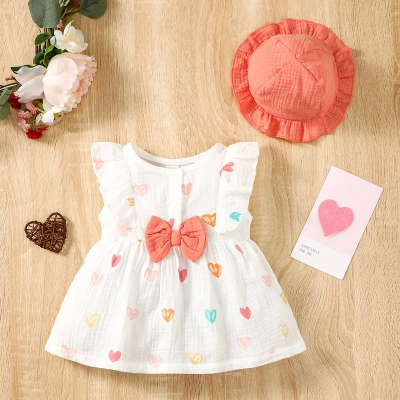 Vestido Infantil Algodãozinho + Chapéu