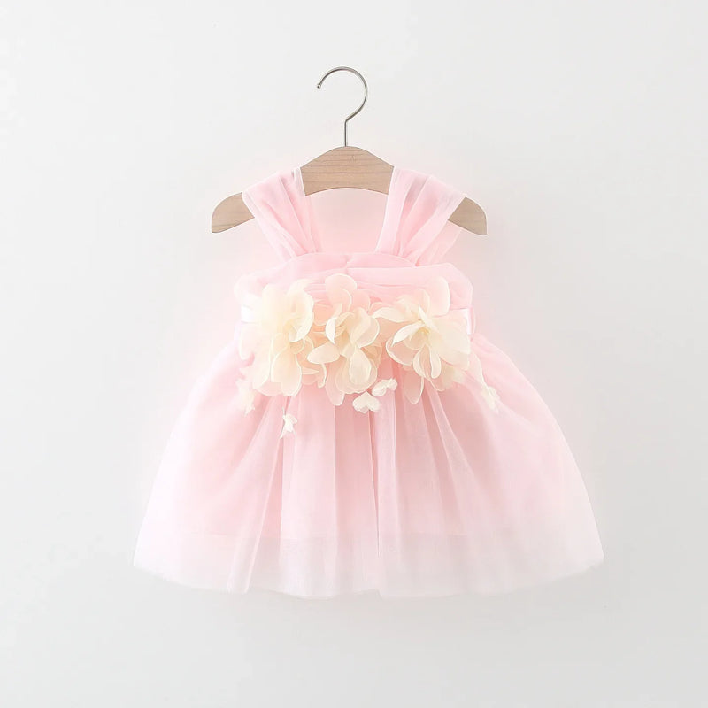 Vestido Infantil Tule Buquê