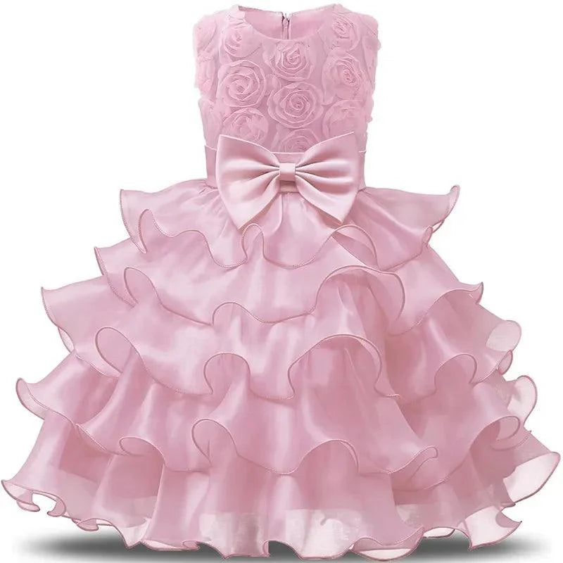 Vestido Infantil Glamour Babados