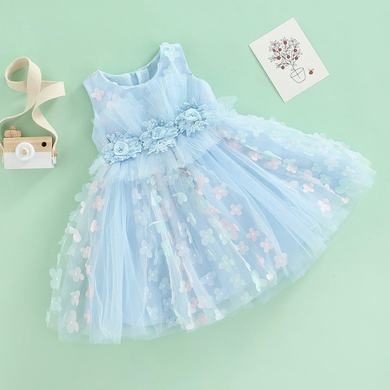 Vestido Infantil  Festa Tule Floral