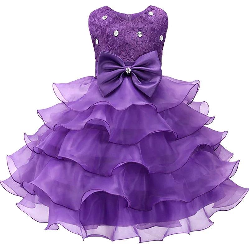 Vestido Infantil Glamour Babados