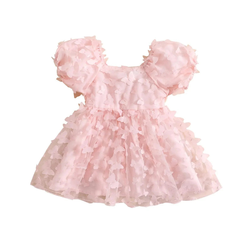 Vestido Infantil Manguinha Borboletas