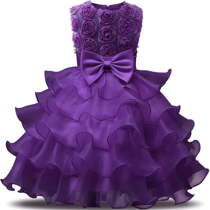 Vestido Infantil Glamour Babados