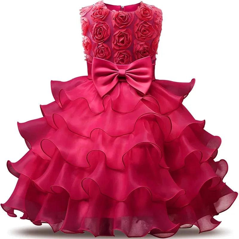 Vestido Infantil Glamour Babados