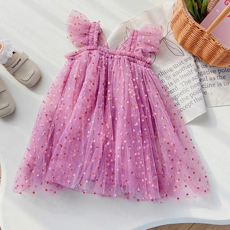 Vestido Infantil Bolinhas Princesa