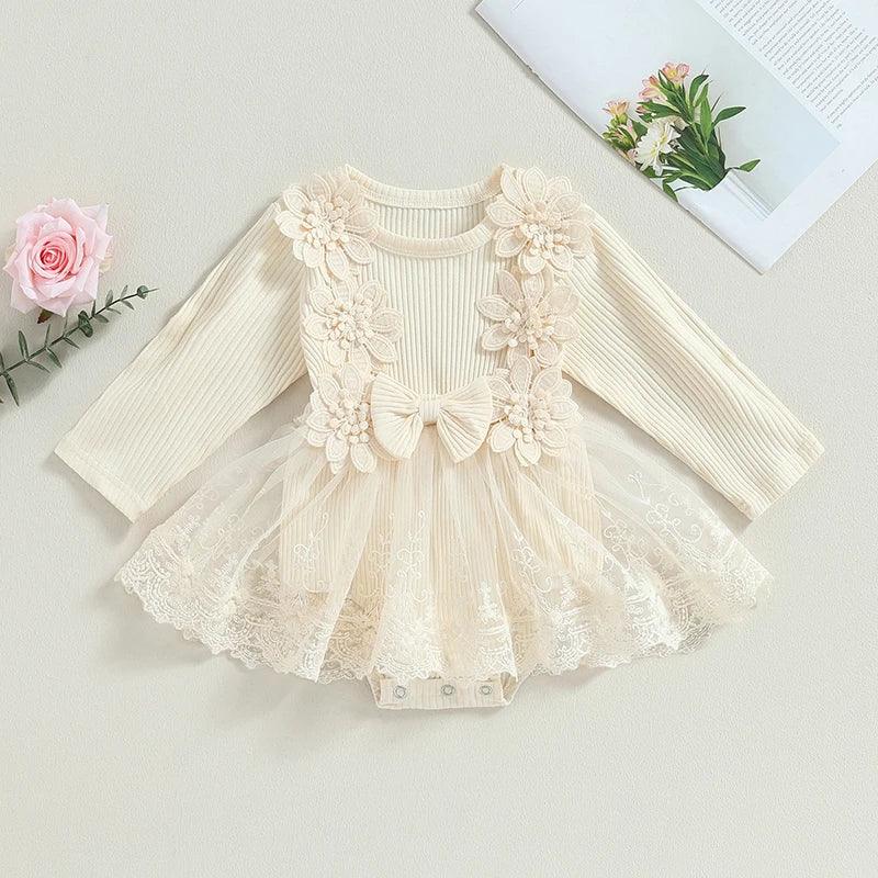 Romper Infantil Feminino Flores e Lacinhos