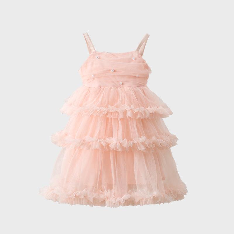 Vestido Infantil Pérola e Camadas