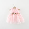 Vestido Infantil Florzinhas Tule