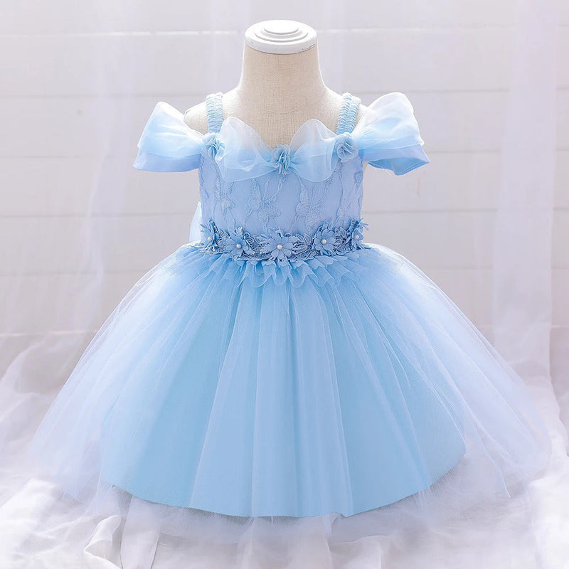 Vestido Infantil  Pétalas Tule