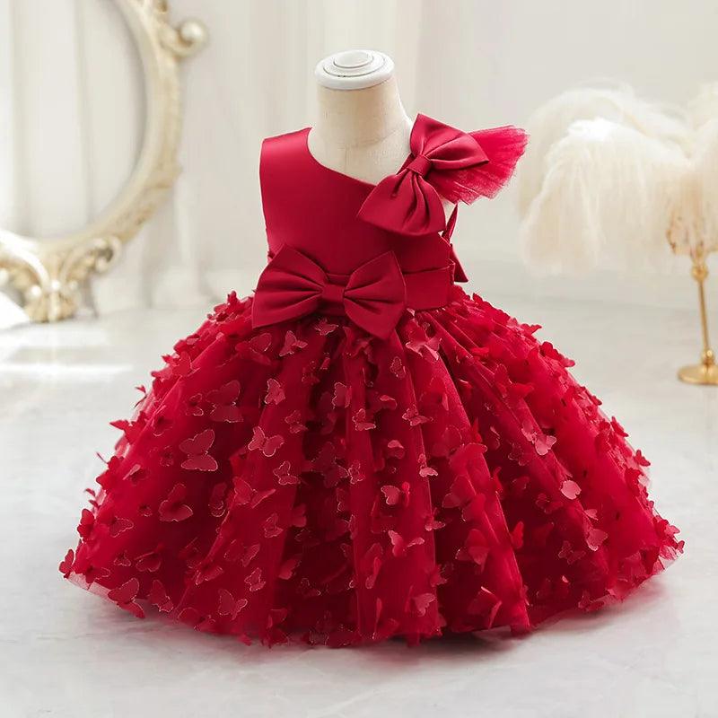 Vestido Infantil Luxo Borboletas