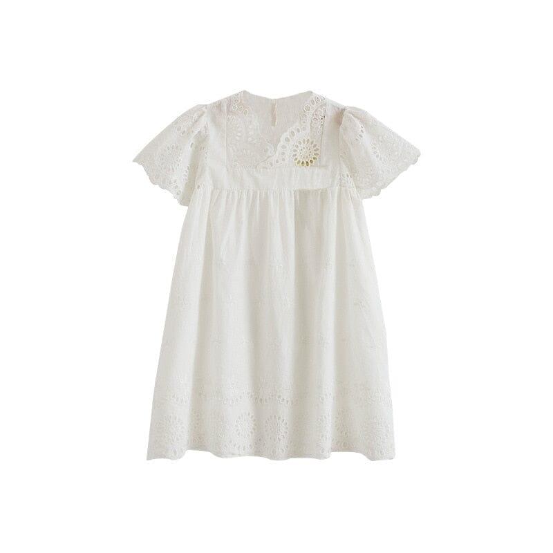 Vestido Infantil Branco Lese