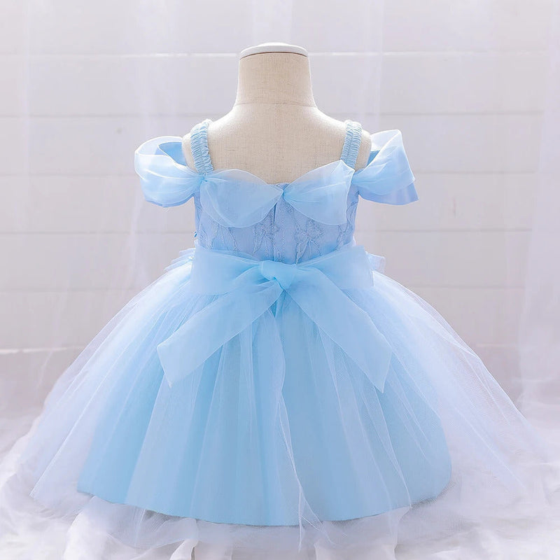 Vestido Infantil  Pétalas Tule