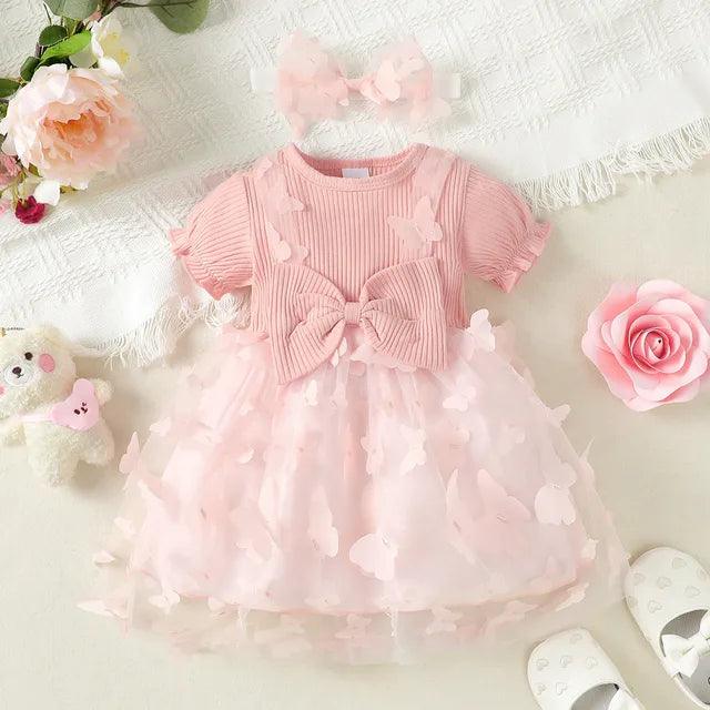 Vestido Infantil Malha Borboleta